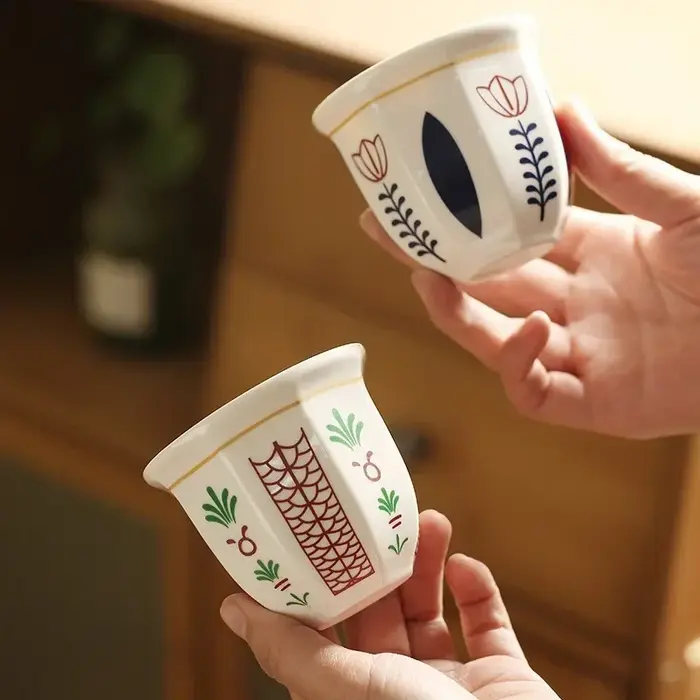 180 ml/250 ml tasses à expresso Art fleur motif tasse à café Latte