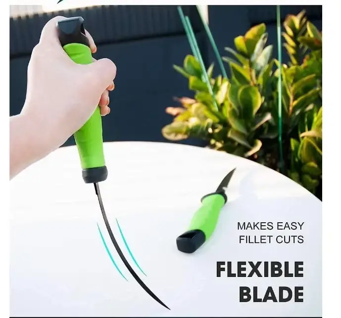Couteau à désosser pour filet en acier inoxydable, pour poisson, couperet à viande polyvalent, coute