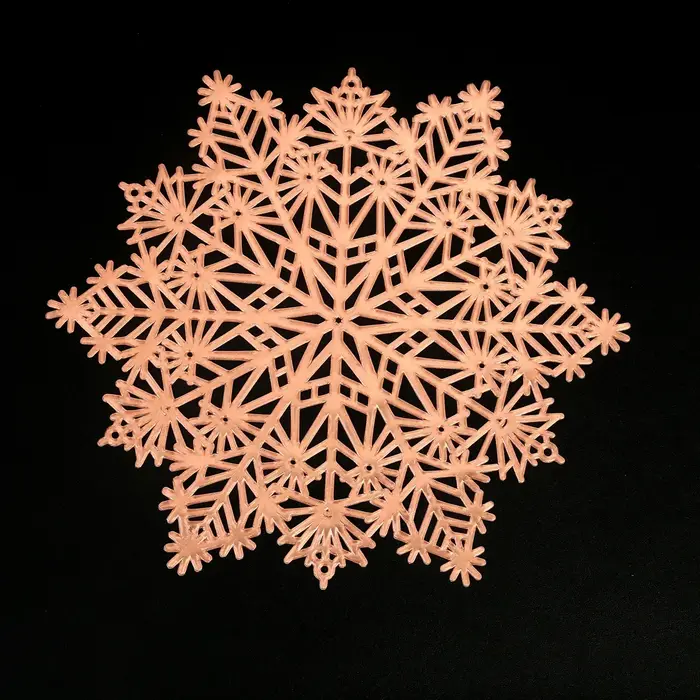 Napperon décoratif de Noël en PVC flocon de neige romantique