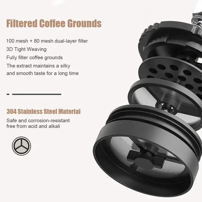 Mug à café portable French Press 320 ml