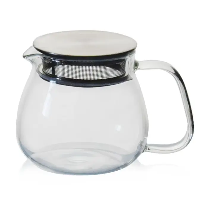 Théière en verre avec filtre en acier inoxydable, infuseur de thé domestique réutilisable pour le th