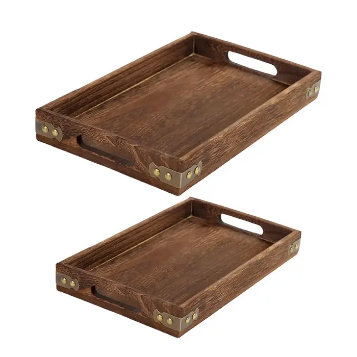 Escalette de service en bois avec poignée