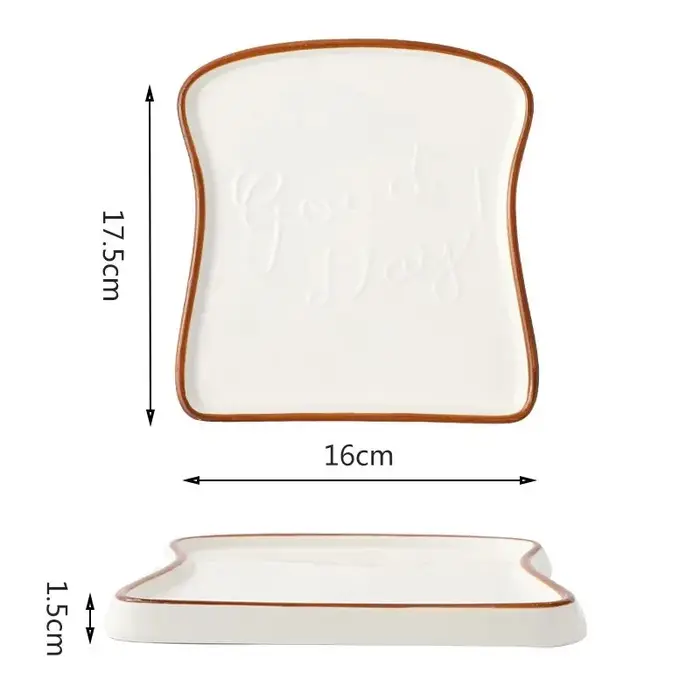 Assiette à pain pour petit-déjeuner, assiette créative en céramique, assiette à steak, assiette à de