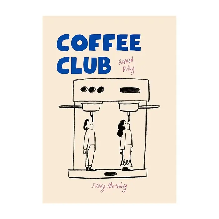 Affiche de plongée de café