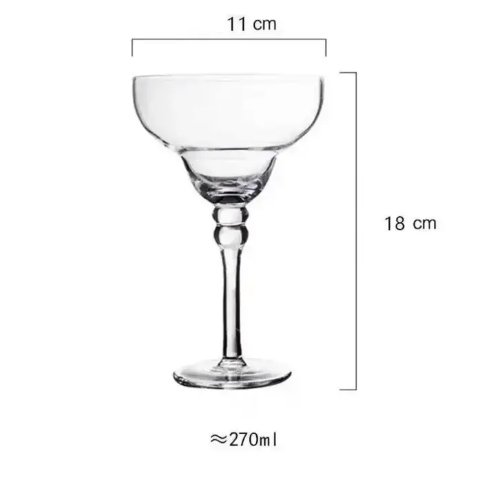 Verres à vin Margarita créatifs de 270ml, tasse à Cocktail colorée faite à la main, gobelet européen