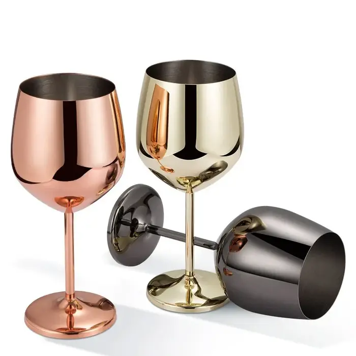 Verre à vin rouge et cocktail en acier inoxydable de 500 ml