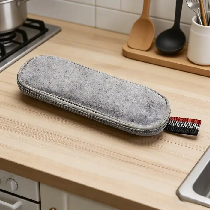 Pochette de voyage pour couverts en feutre