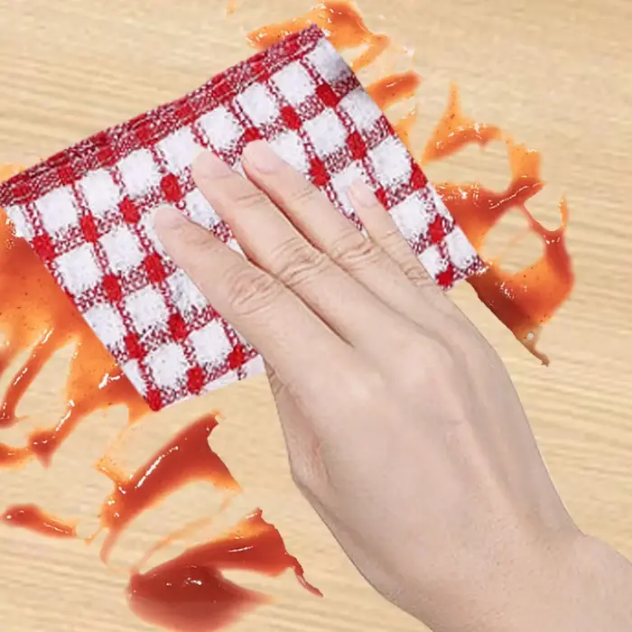 1/6 pièces serviettes à thé en éponge