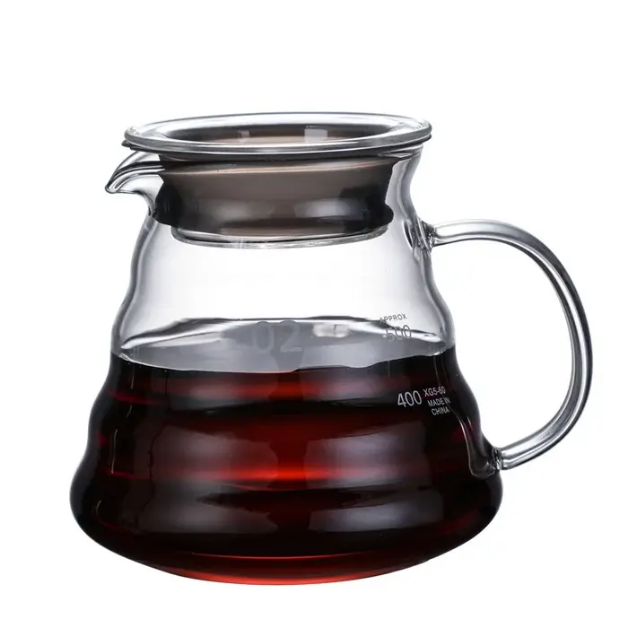 Carafe à café en verre transparent de 350/600/800ml