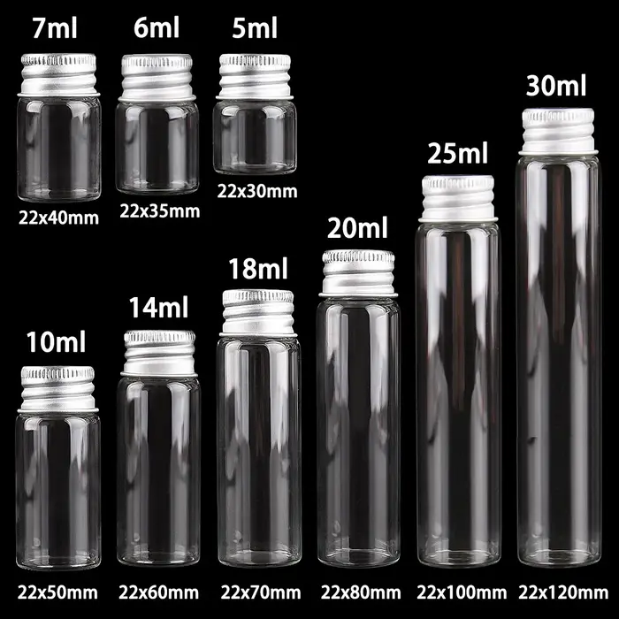 Bouteilles en verre avec couvercles en aluminium