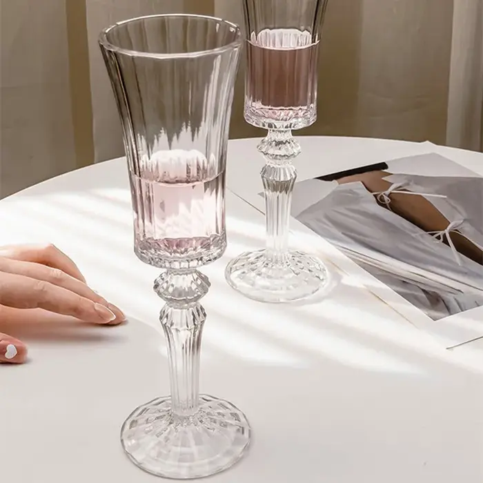 Verre à Champagne rayé rétro français