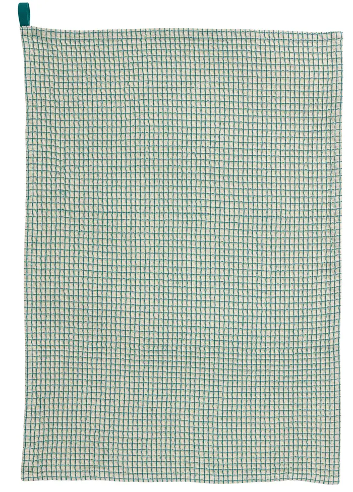 Torchon nid d'abeilles Mumba Paon 50 x 70