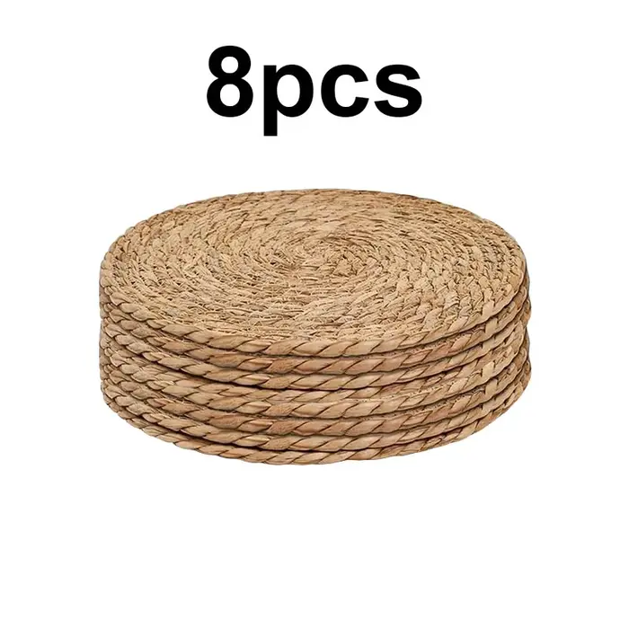 Ensemble de napperons ronds tissés