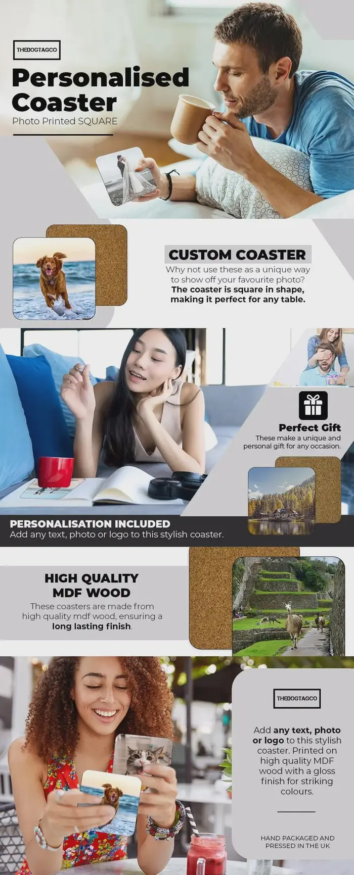 Sous-verres personnalisés avec photo
