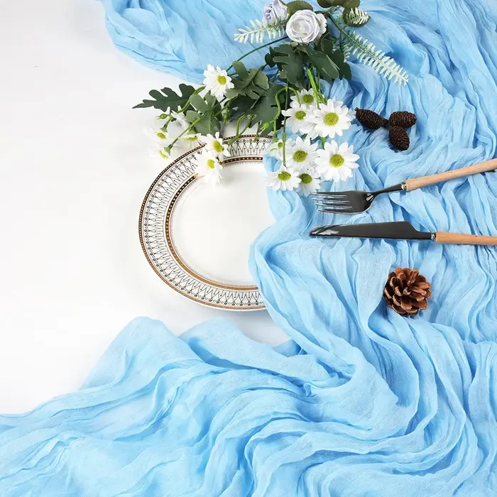 Chemin de Table en gaze transparente style Boho