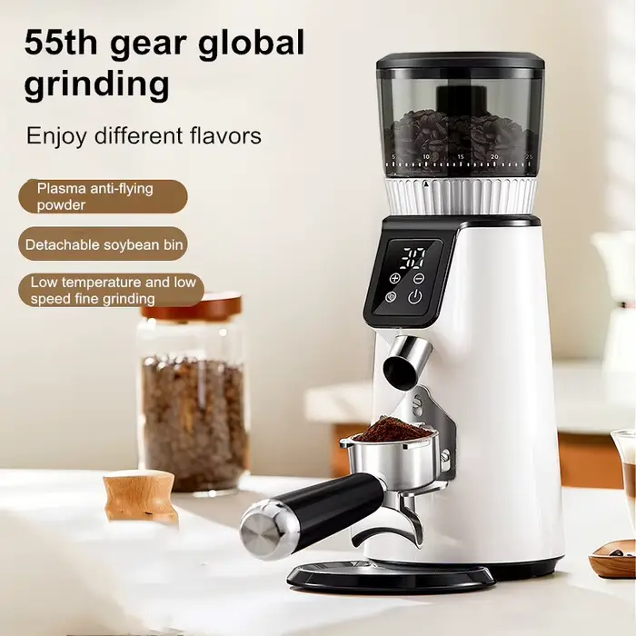 Moulin à café électrique automatique pour expresso - Usage commercial et domestique avec dosage précis