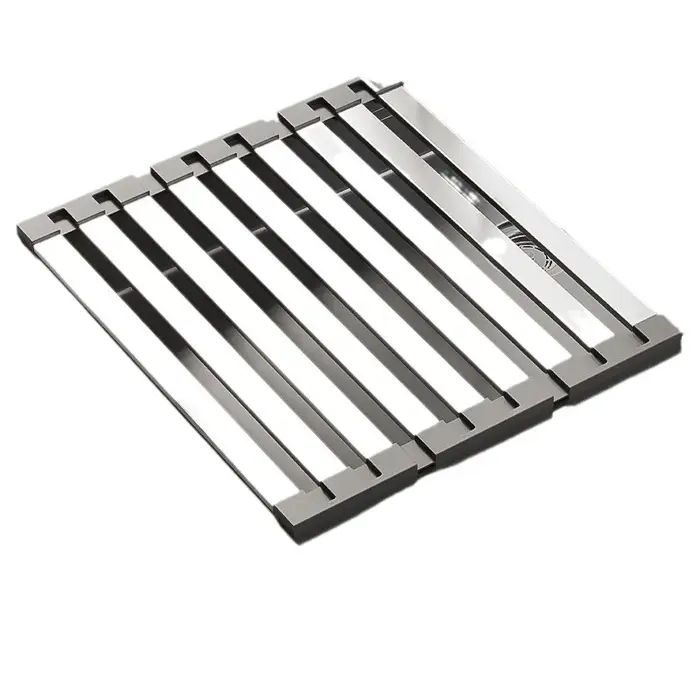 Égouttoir à vaisselle pliable et extensible en acier inoxydable 304 pour évier de cuisine