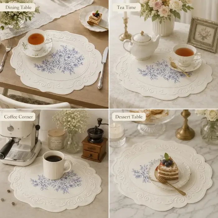 Set de table en silicone sculpté