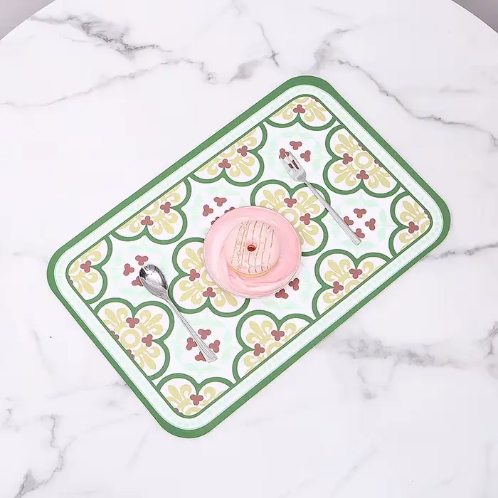 Ensemble de sets de table de ferme scandinave – 45x30cm, résistant à la chaleur et à l'eau, décor de