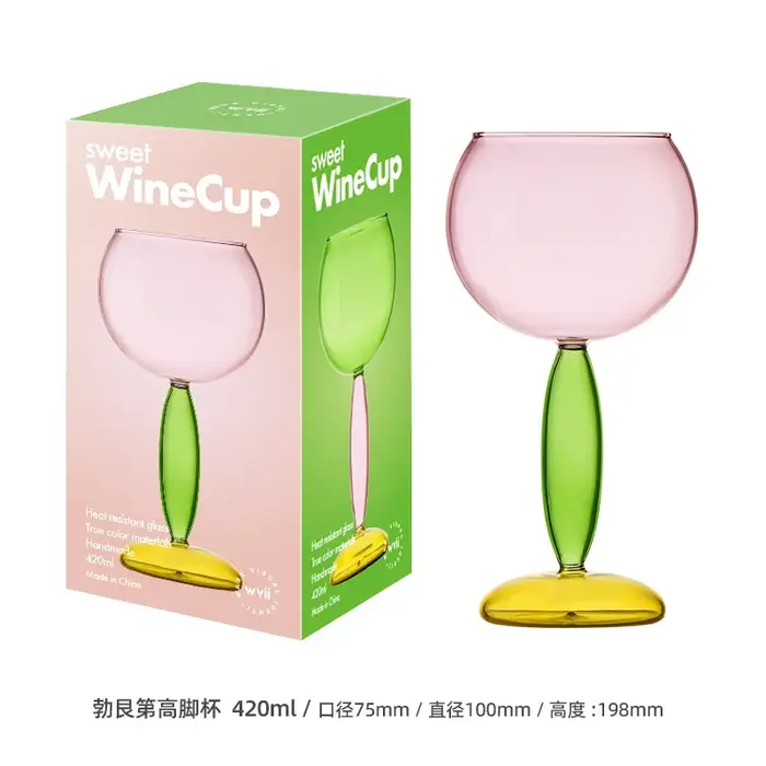 Verres colorés à haute teneur en Borosilicate faits à la main