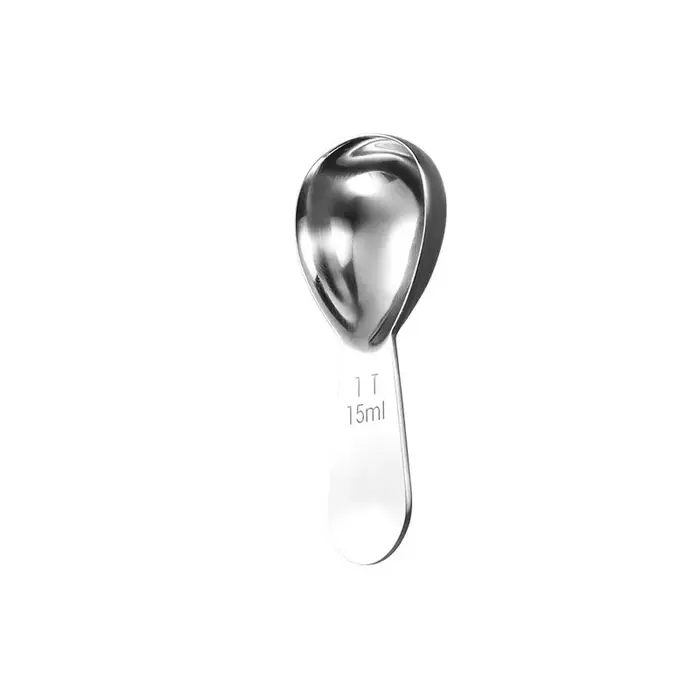 Cuillère à mesurer le café en acier inoxydable de 15ml/30ml, cuillères à café avec cuillère à mesure