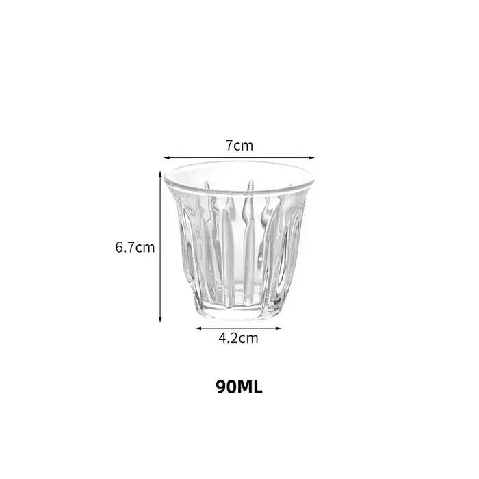 Tasse à café en verre transparent 90/130/160/200ML, verre à cocktail résistant à la chaleur, verre à