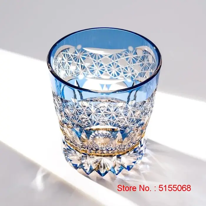 Japon Royal exclusif gravure profonde cristal verre aube première lumière Edo Kiriko whisky tasse haut de gamme cadeau liqueur vin Brandy renifleur