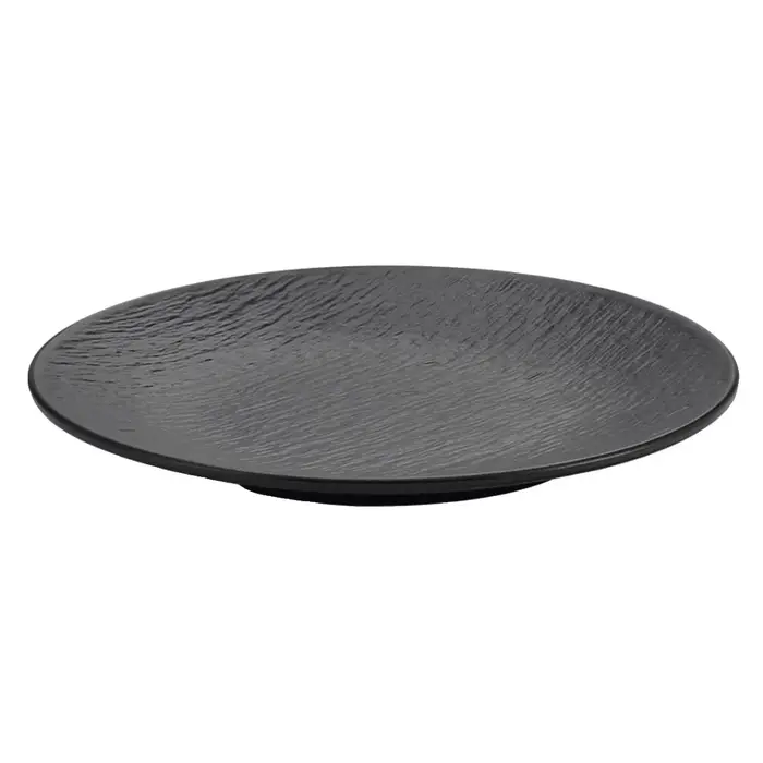 Plaque en mélamine japonaise en plastique noir