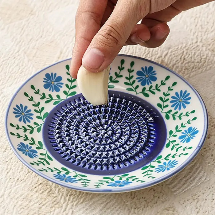Lot de 4 râpes à ail manuelles en céramique pour gingembre et ail
