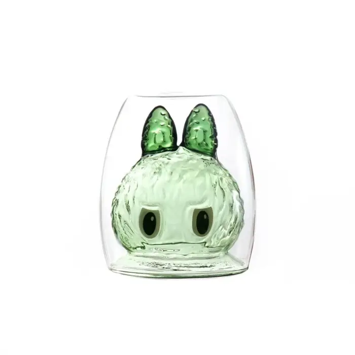 Tasse à café en verre à Double paroi, lapin maléfique, tasse en verre d'animal, tasses à café mignon