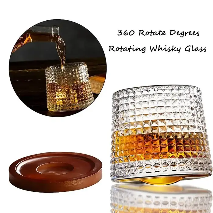 Bureau à domicile avec Base tasse en verre cristal rhum