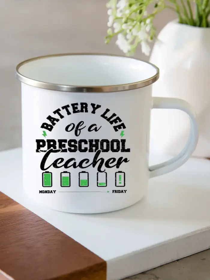 Tasse à Café Créative en Émail Motif Léopard Arc-en-ciel, Avec Poignée, Idéal pour l'École et la Mai