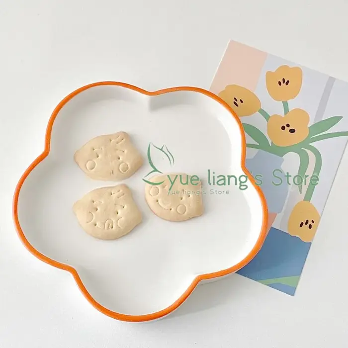 Rainbow Line Plum Blossom Small Plate