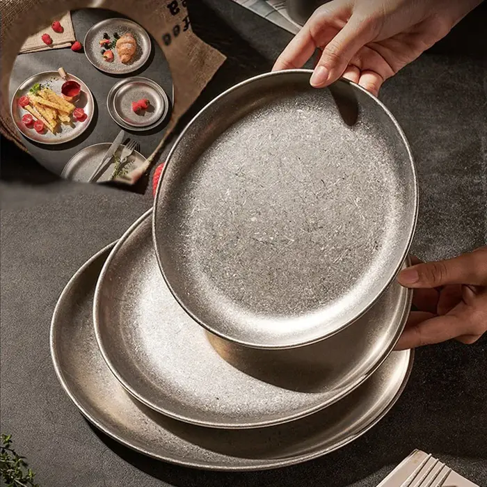 Assiettes en acier inoxydable 304
