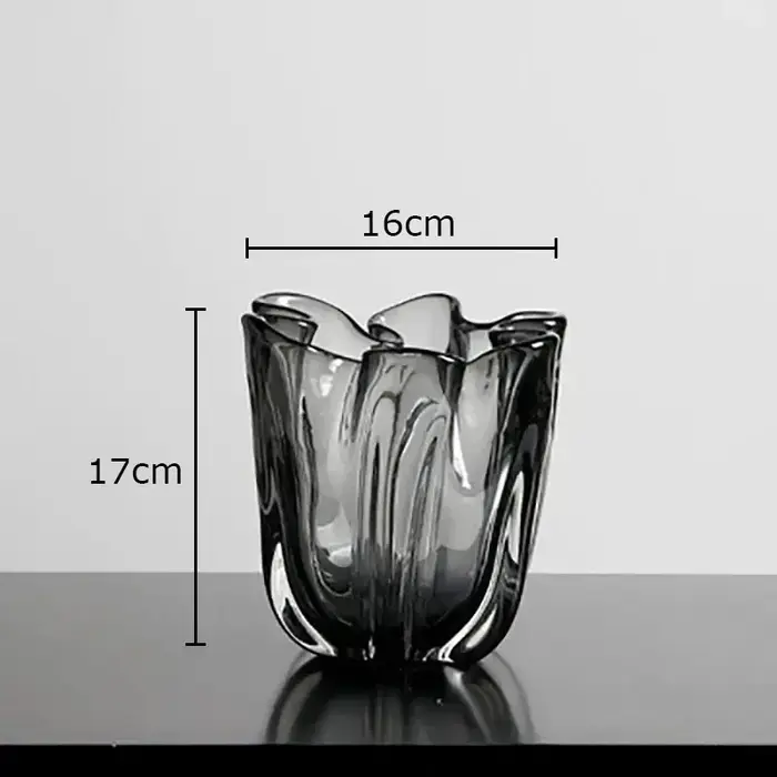 Vase en verre en forme de bourgeon de fleur, Pots de fleurs hydroponiques transparents, décoration d
