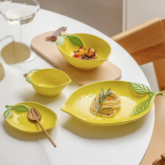 Bol à salade en céramique en forme de citron