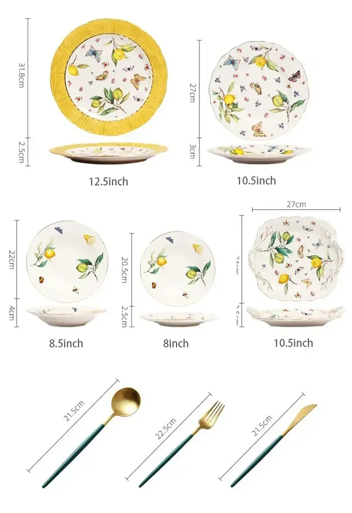 Assiette à manger en céramique de Style européen