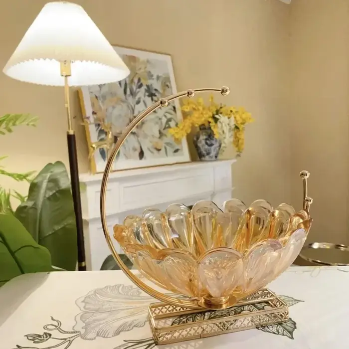 Filles à Fruits en Métal et Verre