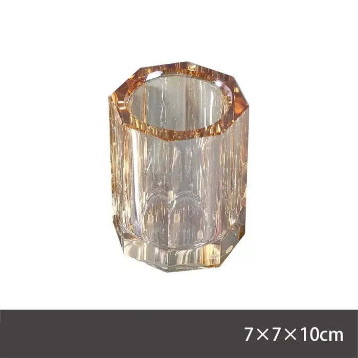 Ensemble d'accessoires de décoration en verre de cristal, tasse en verre de luxe légère, porte-bross
