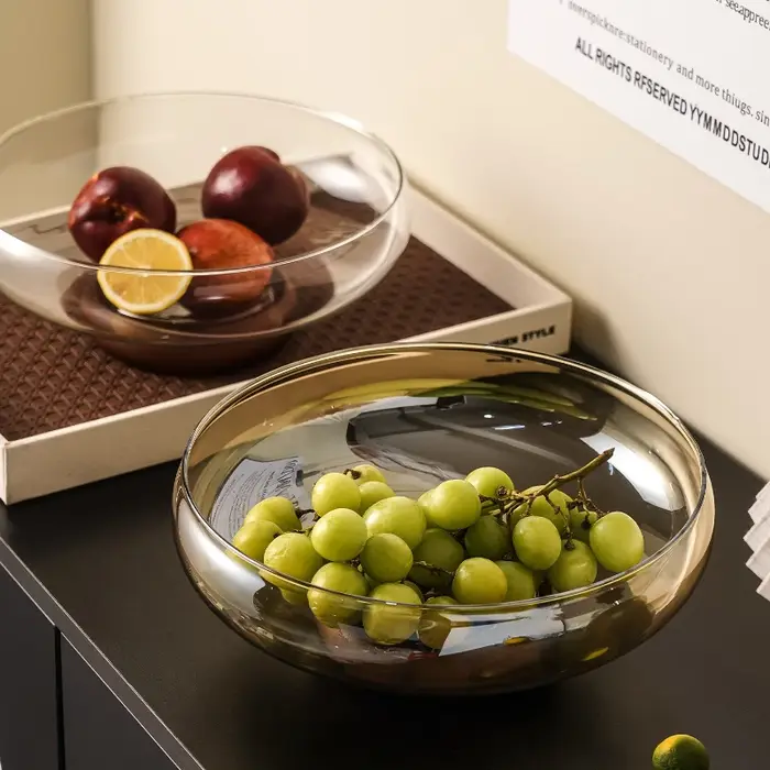 Assiette à fruits en verre