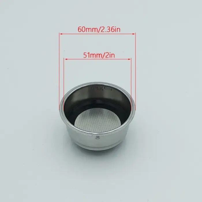 Filtre à café professionnel 51mm avec mailles en acier inoxydable