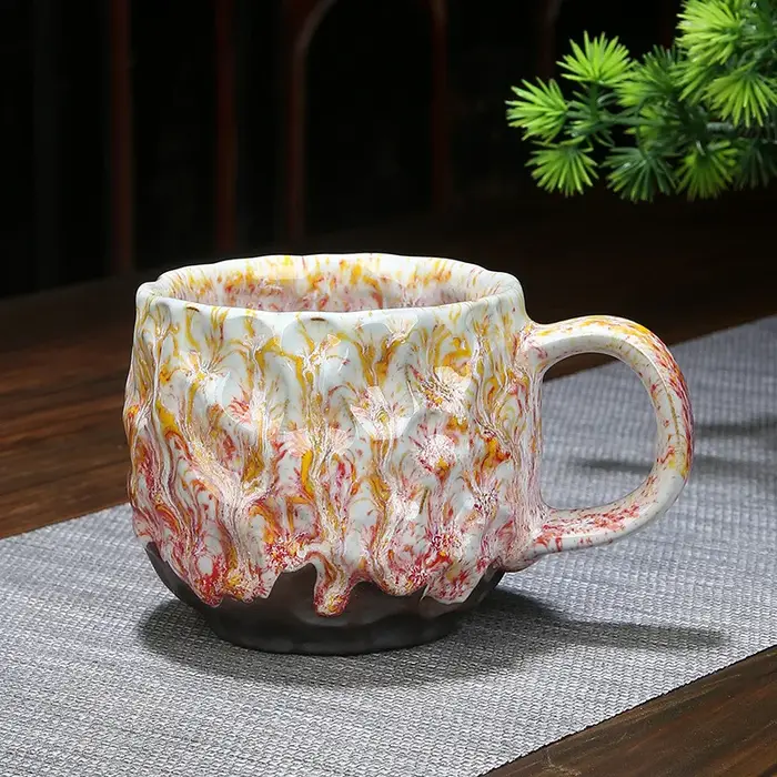 Tasses à café Latte à Transformation de four de 260ML, en céramique japonaise, créative, tasse à caf