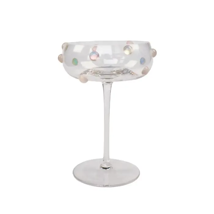 Verre à Champagne orné de perles fait à la main, tasse de crème glacée exquise, verrerie à Dessert à