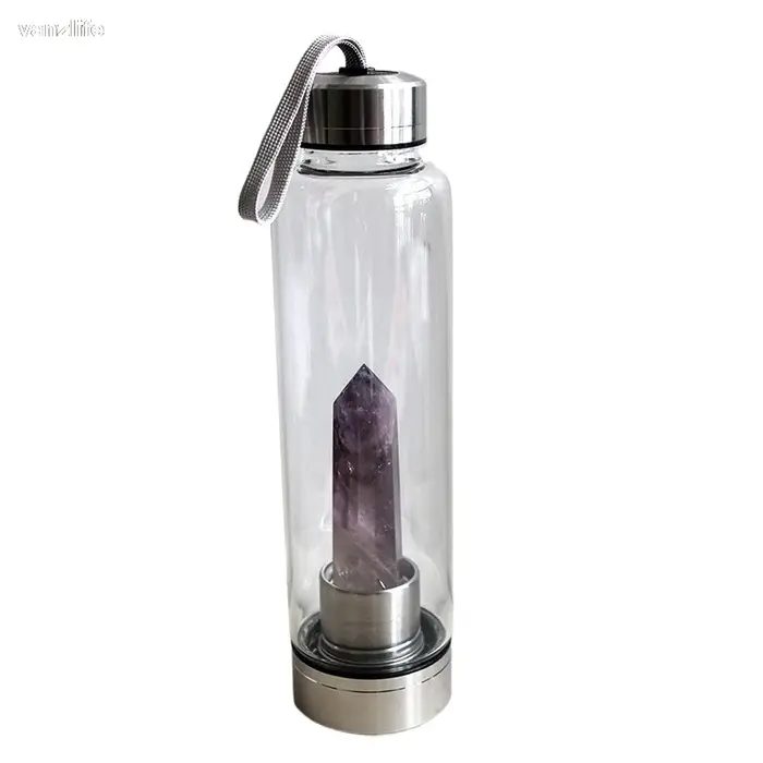 Gobelet en cristal naturel, colonne de cristal hexagonale, gobelet en verre, gobelet de santé en cri