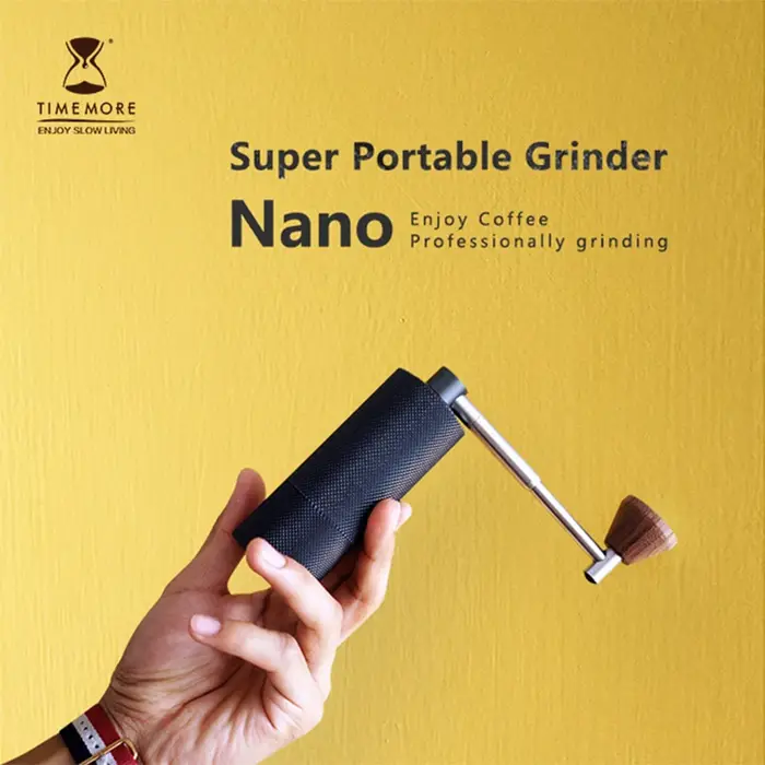 TIMEMORE CHESTNUT NANO 10 cm Mini moulin à café manuel portable en acier inoxydable CNC bavure opération manuelle