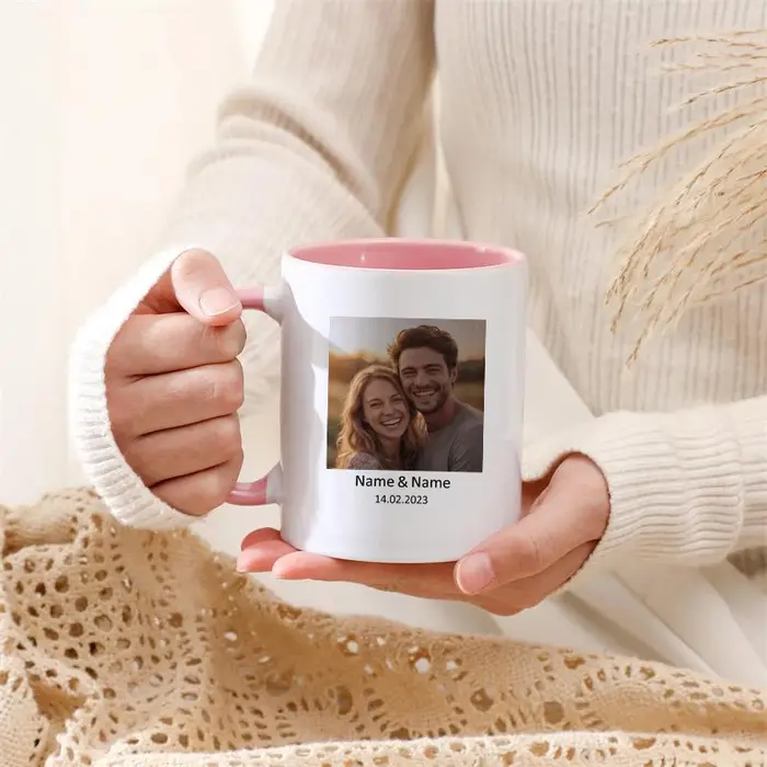 Mug photo personnalisé avec texte | Mug à café personnalisé avec photo