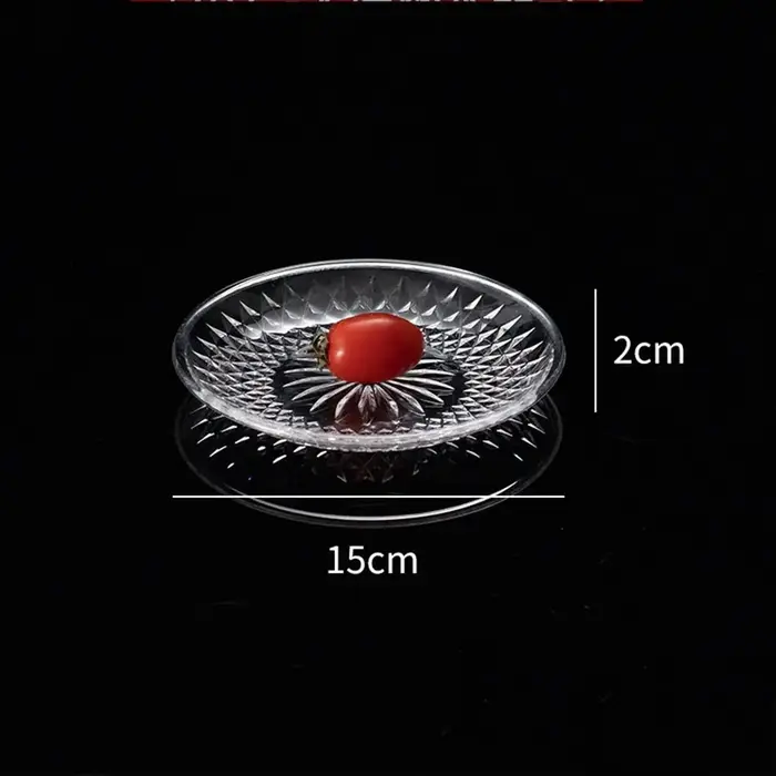 KTV-Assiette à gâteau multicouche en plastique transparent, plat créatif, assiette à fruits double