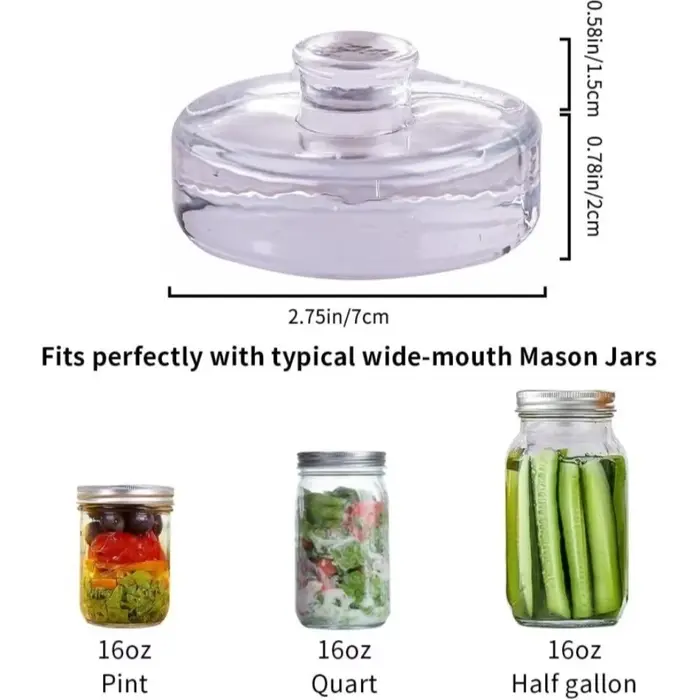 Poids en verre fermenté avec poignée