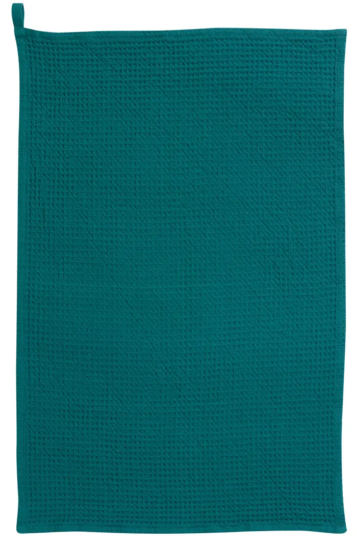 Torchon nid d'abeilles uni Mumba Paon 50 x 70