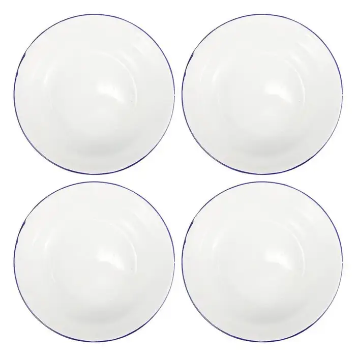 Assiettes en émail rétro